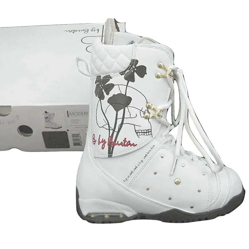 NEW $295 Burton Modern Womens Snowboard Boots!  White With Floral Design & Gold
